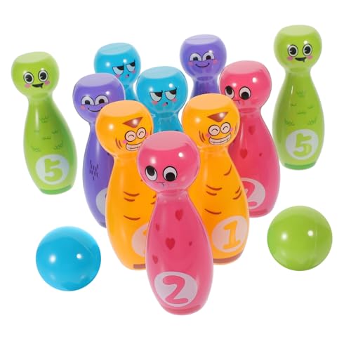 TOYANDONA 1 Satz Bowlingkugel Bowling Set kinderzimmer bewegungsspielzeug für draußen Sportanzug Indoor- für Bowlingkugel für Plastik von TOYANDONA