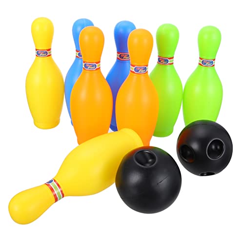 TOYANDONA 1 Satz Bowlingkugel Kinderspielzeug Für Draußen Bildungsspielzeug Lernspielzeug Für Kleinkinder Bowling- Für Plastik von TOYANDONA