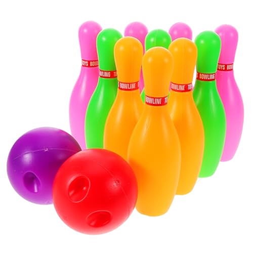 TOYANDONA 1 Satz Bowlingkugel Spielzeug Bowling-pins Bowling-Party Sportspielzeug Für Kleinkinder Partyspiele Für Kleinkinder Kinderspiele Bowlingspielzeug Karneval-Bowling Flaschen Plastik von TOYANDONA