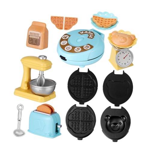 TOYANDONA Miniatur Toaster Für Puppenhaus Set Mit Brotmaschine Aus Ideales Zubehör Für Küchenspielzeuge Und Rollenspiele Miniaturgröße von TOYANDONA