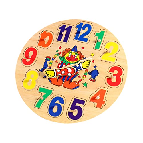 TOYANDONA 1 Satz Clown-Uhr Digital Clock Toy DIY Clock Toy Aufklärungsspielzeug für Kinder Lernspielzeug Puzzle-Uhr herrenuhren pädagogisches sortierspielzeug Zahlenerkennungsspielzeug Holz von TOYANDONA