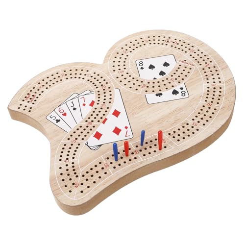 TOYANDONA 1 Satz Cribbage Solitaire reisespiel spielbrett Einzigartiges Brettspiel gesellschaftsspiel familienspiel Krippe mit Zubehör Dekoratives Cribbage-Kartenspiel Tischspiele hölzern von TOYANDONA