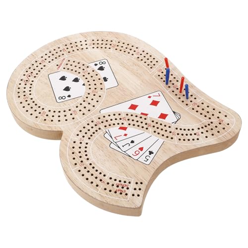 TOYANDONA 1 Satz Cribbage Solitaire reisespiel spielbrett brettspiel Traditionelles Cribbage-Set gesellschaftsspiel Krippenklammern einzigartig Krippenbrett aus Holz Cribbage-Heringe hölzern von TOYANDONA