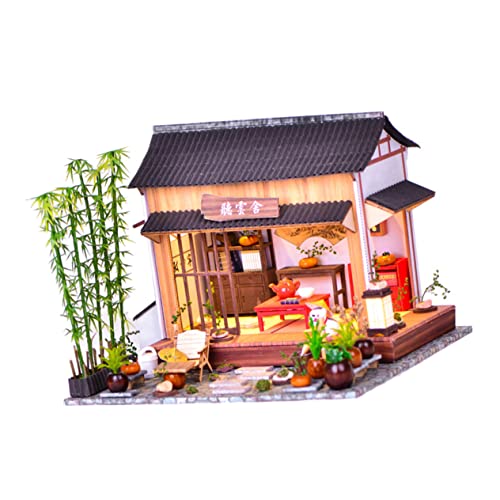 TOYANDONA 1 Satz DIY Chinesischer Innenhof Miniaturornament Hausmodell selber Bauen Miniaturen die chinesen Spielzeug für Kinder handwerkliche Verzierung Modellspielzeug zusammenbauen Holz von TOYANDONA