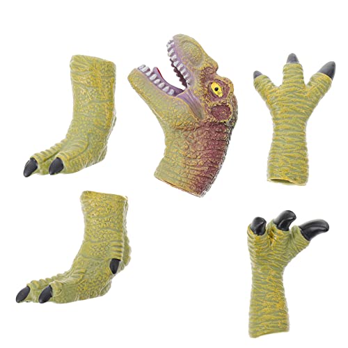 TOYANDONA 1 Satz Dinosaurier-fingerpuppe Kinderspielzeug Handpuppe Handklauen- Realistische Krallen Party -Requisiten Dinosaurier Krallen Rollenspiel Vinyl Green von TOYANDONA