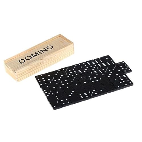 TOYANDONA 1 Satz Domino interaktives brettspiel für Family Games spielsachen für hühner Holzbausteine Blockspielzeug für die frühe Bildung hölzern Black von TOYANDONA