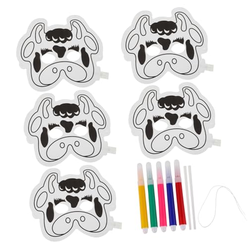 TOYANDONA 1 Satz Doodle-ballonmaske Aufblasbares Kostüm Diy-tiermasken Zum Ausmalen Tierische Maske Fuchsmaske Girlande Augenmasken Selber Machen Party Leer Diy-maske Geist Weiß Das Haustier von TOYANDONA