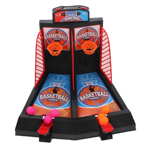 TOYANDONA 1 Satz Doppelschussmaschine Schießspielzeug Für Kinder Mini-basketballspiel-Spielzeug Basketballkorb Spielset Desktop-Arcade-basketballspiel Minispiele Büro Bowling Doppelt Plastik von TOYANDONA