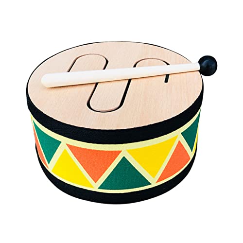 TOYANDONA 1 Satz Dreifarbige Trommel Musikspielzeug Für Kinder Handklopfendes Musikspielzeug Lustiges Trommelspielzeug Kleine Afrikanische Trommel Handklopftrommel Hölzern Colorful von TOYANDONA