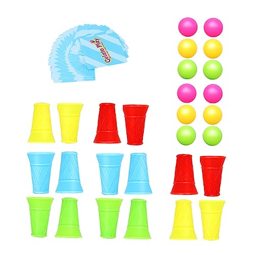 TOYANDONA 1 Satz -Spiel Eiswaffel Spielzeug Desktop-Spielzeug Tassen Für Kinder Kinderspielzeug Lernspielzeug Für Kinder Mini-Spielzeug Kognitives Spielzeug Für Kinder Kindergeschenk Abs von TOYANDONA