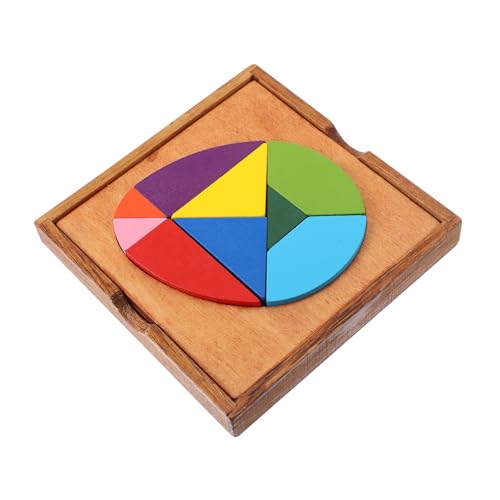 TOYANDONA 1 Satz Ei-Tangram Farbiges Tangram-Puzzle Tangram- Buntes Puzzle- Bildungsspielzeug Tangram Für Frühes Lernen Farben Kognitives Colorful Holz von TOYANDONA