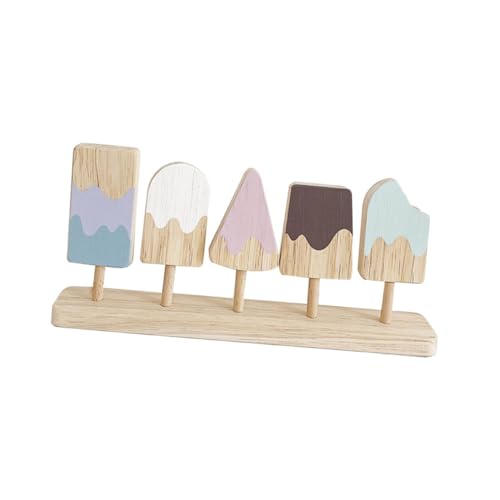 TOYANDONA 1 Satz Eismodell aus Holz kinderzimmer zubehör holzspielzeug kindergeschenk Toys for spielzeuge Toys Eiscreme-Modellspielzeug Lustige Spielzeuge für von TOYANDONA