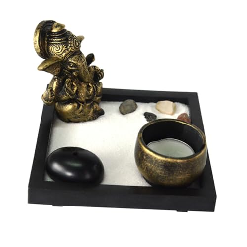 TOYANDONA 1 Satz Elefantengott Sandtischdekoration Grubber Ergonomisch Kunst Bausatz Zinken schreibtischdeko Schreibtisch Dekoration swor Mikrolandschaftsdekor Meditationsschmuck MDF Black von TOYANDONA