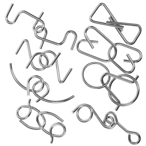 TOYANDONA 1 Satz Entriegelungsring Puzzle rätselbuch Logikspielzeug die Reisespiele für Kinderspiele Entwirrungsrätsel Metall-Gehirn-Interlock-Rätsel Eisen Silver von TOYANDONA