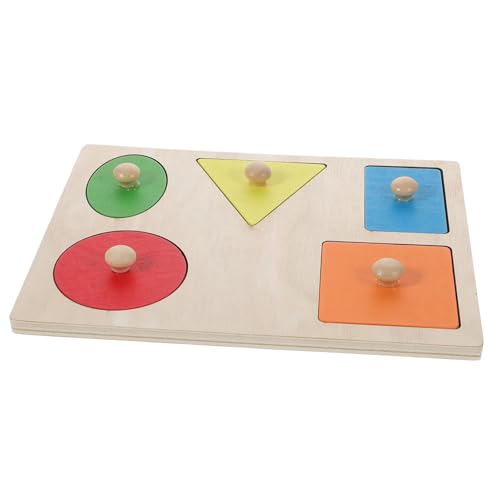 TOYANDONA 1 Satz Form Passendes Spielzeug Denksportspielzeug Shape-Stapler Passendes Puzzle Kinderrätsel Spielzeug Mit Geometrischen Formen Form-stöpsel-Puzzle Kinder Bausteine Hölzern von TOYANDONA