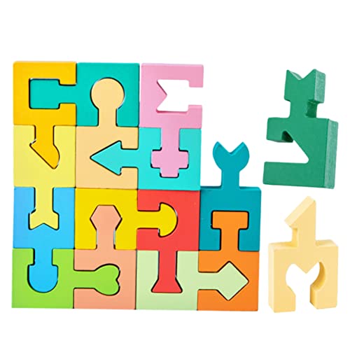 TOYANDONA 1 Satz Formpassende Blöcke Filiment Lernspielzeug Formpasspuzzle Früherziehung Kleinkindpuzzle Kinderpuzzles Bausteine ​​Spielzeugformpuzzle Für Babys Aus Holz von TOYANDONA