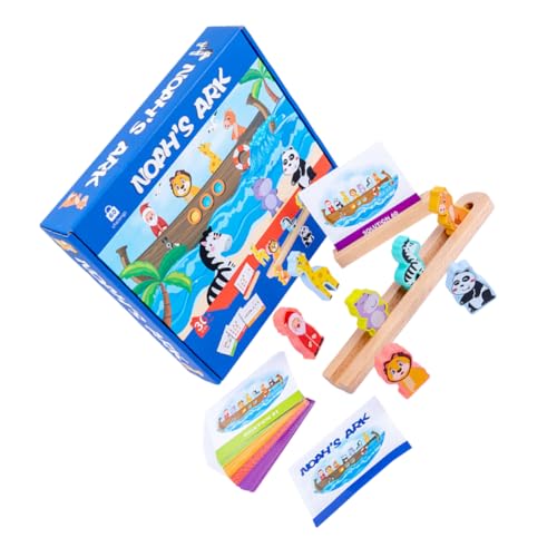 TOYANDONA 1 Satz Früherziehung Arche Noah Rätsel für Kinder Puzzles für Kinder rätselbuch Kinder kinderpuzzle holzbauklötze herausgefordert Toys Spielzeug Geburtstagsgeschenk hölzern von TOYANDONA