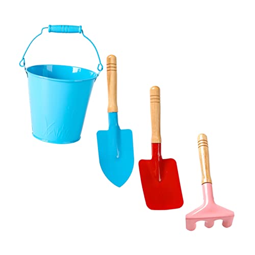 TOYANDONA 1 Satz Gartengeräte Mini-Gartenschaufel Sandbagger-Schaufelklaue Strandrechen Kinder gartenwerkzeug Kinder gartenhandschuhe Pflanzwerkzeuge Grabwerkzeug für Kinder Holz Blue von TOYANDONA