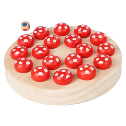 TOYANDONA 1 Satz Gedächtnisschach Schachbrett für Kinder Früherziehungsspielzeug Logiktraining Schach interaktives Spielzeug kinderspiele Memory-Schach-Spielzeug Schachspielzeug hölzern rot von TOYANDONA