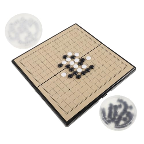 TOYANDONA 1 Satz Gehen Sie zum Backgammon-Set Schach Labyrinth-Brettspiel magnetisches Spiel Weiqi Spielset Magnetische Go-Steine Tragbares Go-Spielset Dame Brettspiel Desktop-Spiele MDF von TOYANDONA