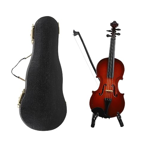 TOYANDONA 1 Satz Geigenmodell Musikinstrument-Statue Geigenornamente Mini-Violine-Ornament Miniaturdekoration bürodeko büro Dekoration Mini-Instrumentenschmuck Exquisite Miniaturgeige Linde von TOYANDONA