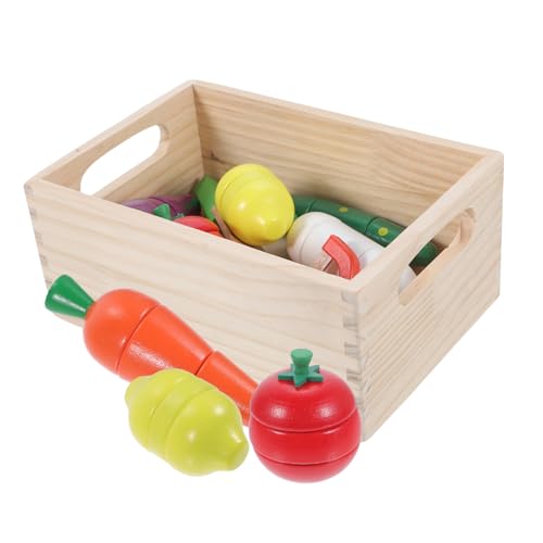 TOYANDONA 1 Satz Gemüse kinderküche Kitchen Children Toys küchenspielzeug für Fantasiespielzeug Toy Set Essensspielzeug für im Alter von 4-8 Jahren Spielküchenzubehör Holz von TOYANDONA