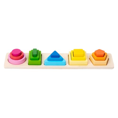 TOYANDONA 1 Satz Geometrie-Puzzle Jigköpfe Puzzlekarte Puzzlematte Bausteine Magnetspielzeug Spielsachen Bauklötze Spielzeuge Magnet Spielzeug Kinder Spielzeug Kinderspielzeug Holz Colorful von TOYANDONA