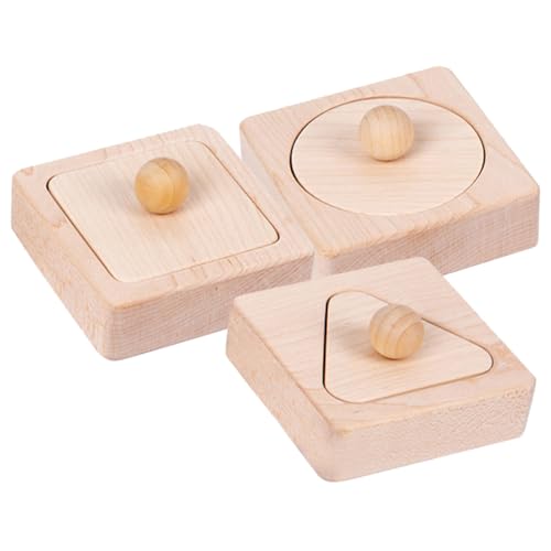 TOYANDONA 1 Satz Geometrische Bausteine Geometrie Geometrisches Sortierspielzeug Formpassendes Sortieren Formanpassung Spielzeuge Aus Holzklötzen Hölzern von TOYANDONA