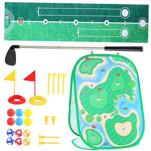 TOYANDONA 1 Satz Golfspielmatte golfspiel für golfmatte Golfspielzeug Set zum Üben und Golfschläger-Set Bildungsspielzeug für Kindergolfclubs Golfruten Plastik von TOYANDONA