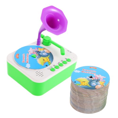 TOYANDONA 1 Satz Grammophon interaktives Schallplattenspieler Schallplatte Phonograph für Kleinkinder Musikalisches sensorisches Musikspielzeug Abs von TOYANDONA