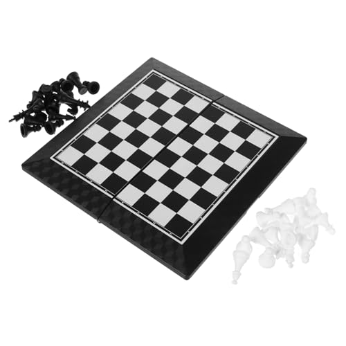 TOYANDONA 1 Satz Gummi Schach Zusammenklappbares Schachbrett Faltbares Schach Tragbares Schachbrett Schachbretter Für Erwachsene Reiseschach Mini Schachbrett Taschenschachspiele Für von TOYANDONA