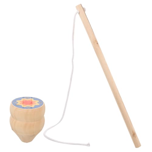 TOYANDONA 1 Satz Gyro-fitnessspielzeug Aus Holz Holzkreisel Für Den Außenbereich Top-Accessoire Chinesisches Traditionelles Gyro-Spielzeug Lustiger Kreisel Interessantes Spielzeug Massivholz von TOYANDONA