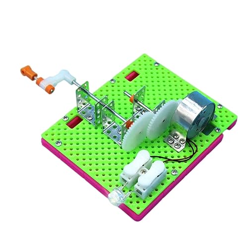 TOYANDONA 1 Satz Handgenerator Spielzeugauto-Bausatz mit Solarpanel Kidcraft-Spielset für Kinder kindergeschenke Handstromgenerator wissenschaftliche Werkzeuge Plastik Green von TOYANDONA