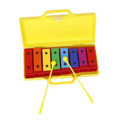 TOYANDONA 1 Satz Handpercussion Kinder klopfen Klavier Musik Spielzeug -Musical musikinstrumente Musical Instruments Schlagzeug mit 8-Noten-Platte Kleinkind Percussion Metall von TOYANDONA