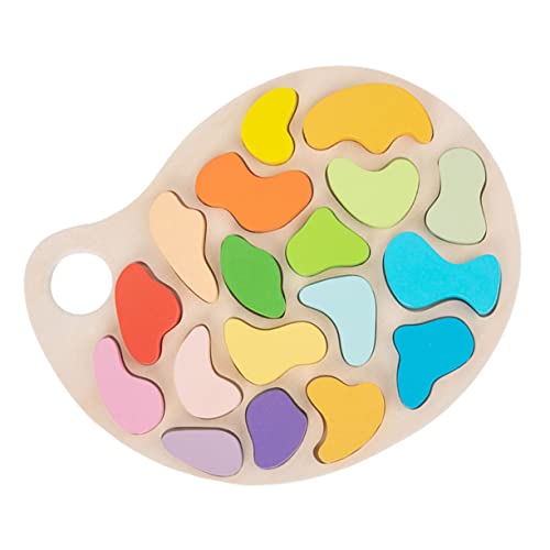 TOYANDONA 1 Satz Holz Palette Montessori-Puzzle-Spielzeug Montessori-Puzzle Für Kleinkinder Kinderspielzeug Rätsel Für Entwicklungsspielzeug Kleinkindspielzeug Form Passendes Puzzle von TOYANDONA