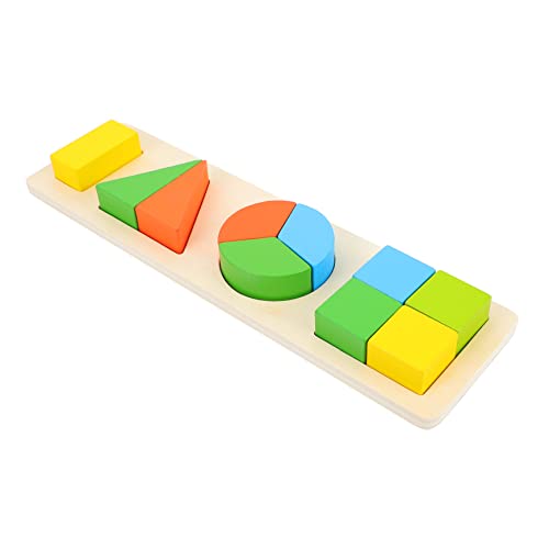 TOYANDONA 1 Satz Holzblock Form-Matching-Puzzle Lernspielzeug Für Kinder Stapelspielzeug Formblöcke Lernen Puzzle Mit Mehreren Formen Passendes Puzzle Tangram-Spielzeug Puzzle Formen Hölzern von TOYANDONA