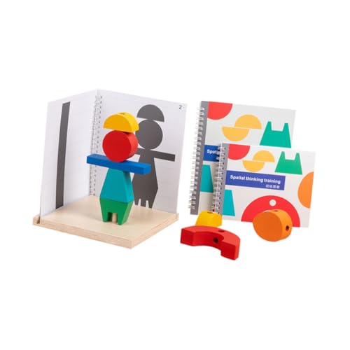 TOYANDONA 1 Satz Holzblock Kinder Puzzle kinderpuzzle holzbauklötze spielsachen für Kinder zabawki stymulujące rozwój Motor Bausteine kognitive Spielsachen Kinder trainieren Spielzeug Papier von TOYANDONA