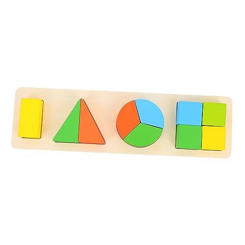 TOYANDONA 1 Satz Holzblock Puzzle Formen Tangram-Spielzeug Passendes Puzzle Formblockspielzeug Geometrie-passendes Spielzeug Formblöcke Lernen Stapelspielzeug Für Kleinkinder Hölzern von TOYANDONA