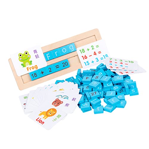 TOYANDONA 1 Satz Holzblock lernspiel Puzzle knobelspiele für Party geduldspiele Mathe-Spiele Holzspielzeug für Kinderspielzeug hölzern Blue von TOYANDONA