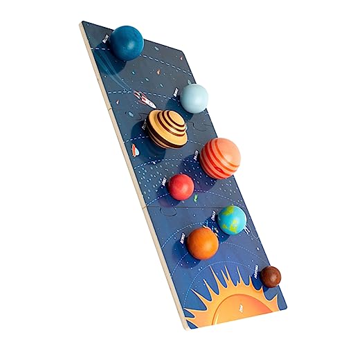 TOYANDONA 1 Satz Holzpuzzle für Kleinkinder Puzzle rätselbuch spielzeuge für Planetary Sonnensystem- für 3-5 Planeten für Sonnensystem von TOYANDONA