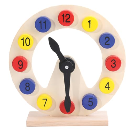 TOYANDONA 1 Satz Holzuhr Clocks für Kinder Uhr Kinder Jungs Spielzeug babyspielzeug Kinder kauspielzeug Boy Toys spielsachen Spielzeug Spielzeuguhr aus Holz Bambus von TOYANDONA