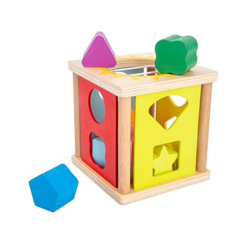 TOYANDONA 1 Satz Intelligenz-Box Spielzeug Für Jungen Formspielzeug Zur Farberkennung Mathe-lernspielzeug Spielzeug Für Vorschuljungen Puzzle Mit Geometrischen Formen Colorful Hölzern von TOYANDONA