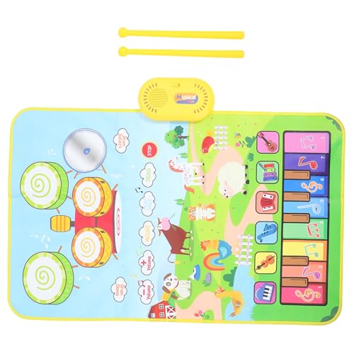 TOYANDONA 1 Satz Jazz-schlagzeugmatte Für Musikmatte Für Babys Musikalisches Teppichklavier Klaviermatte Tastaturmatte Für Bodenklaviere Musikmatte Für Polyester von TOYANDONA