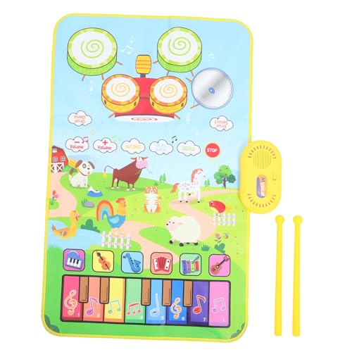 TOYANDONA 1 Satz Jazz-schlagzeugmatte Für Spielmatte Tastaturmatte Für Bodenklaviere Klavierteppich Für Klaviermatte Musikmatte Für Babys Klavier Tanzmatte Polyester von TOYANDONA