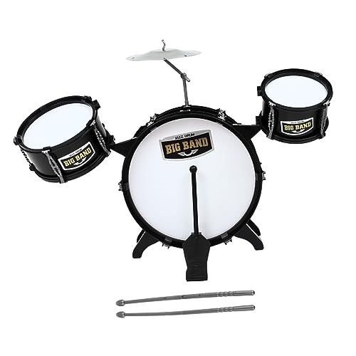 TOYANDONA 1 Satz Jazztrommel für Kinder Trommelspielzeug Kinder trommeln kinderinstrumente musikinstrumente für Kinder Musikinstrumente, Spielzeug Schlagzeug für Kinder Plastik Black von TOYANDONA