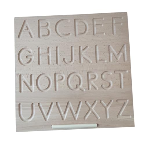 TOYANDONA 1 Satz Kalligrafie Zum Üben Von Holzrillen Frühpädagogisches Wörter Lernen Wortbuchstabierspielzeug Buchstabenerkennungsspielzeug Holzspielzeug Hölzern Beige von TOYANDONA