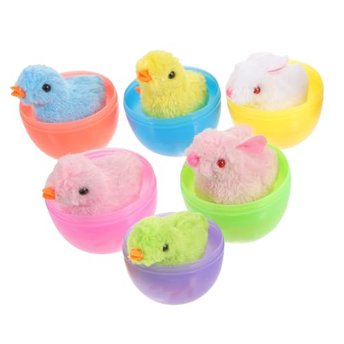 TOYANDONA 1 Satz Kaninchen-Huhn-Gacha für kinderspielzeug plush toy hasen tiegerkostuem Ei Osterhase Füller für Goodie-Bags für Partyzubehör Plüsch von TOYANDONA