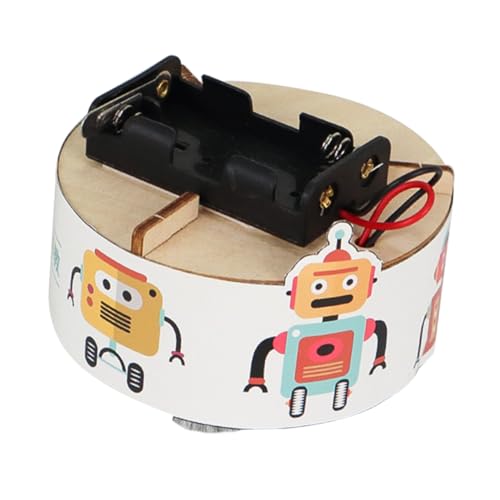 TOYANDONA 1 Satz Kehrroboter aus Holz Holzroboter DIY DIY Wissenschaft Experiment Bausatz Holzpuzzle Baukasten Simulationsroboter-Reinigungsset Intellektueller Roboterbausatz Birke von TOYANDONA