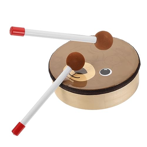 TOYANDONA 1 Satz Kinder Spielen Trommeln Bärentrommel Schlaginstrument Für Kleinkinder Schlagzeug Für Kinder Musikalisches Spielzeug Zum Frühen Lernen Handtrommel Trommelfell Aus Polyester von TOYANDONA