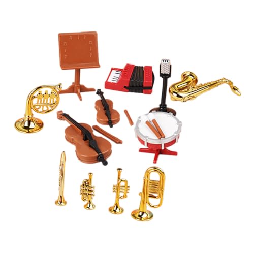 TOYANDONA 1 Satz Klarinetteninstrument für Kinder Miniaturgitarrenmodell Landschaftsgestaltung Miniaturspielzeug Instrumentenmodelle Puppenhaus-Szene Miniatur-Saxophon Miniaturmodell Abs von TOYANDONA